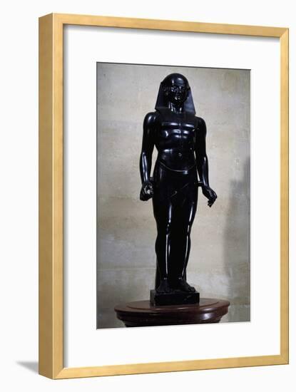 Statue of Osiris in Black Marble, by Antoine-Guillaume Granjacquet-null-Framed Giclee Print