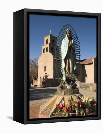 Statue of Our Lady of Guadalupe, El Santuario De Guadalupe Church, Built in 1781, Santa Fe, New Mex-Richard Maschmeyer-Framed Premier Image Canvas