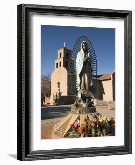 Statue of Our Lady of Guadalupe, El Santuario De Guadalupe Church, Built in 1781, Santa Fe, New Mex-Richard Maschmeyer-Framed Photographic Print