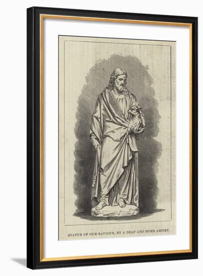 Statue of Our Saviour, by a Deaf and Dumb Artist-null-Framed Giclee Print