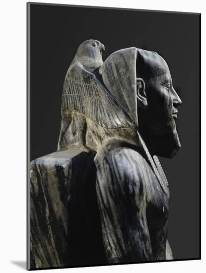 Statue of Pharaoh Khafre Enthroned-null-Mounted Photo