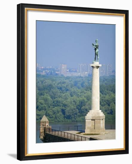 Statue of Pobednik, Kalemegdan, Belgrade, Serbia-Russell Young-Framed Photographic Print