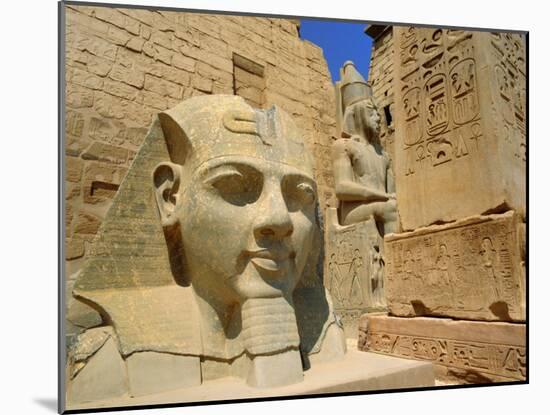 Statue of Ramses II and Obelisk, Luxor Temple, Luxor, Egypt, North Africa-Gavin Hellier-Mounted Photographic Print