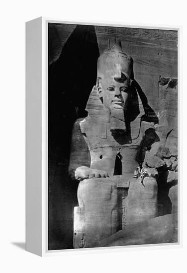 Statue of Ramses II at the Temple of Ramses II-Francis Frith-Framed Premier Image Canvas