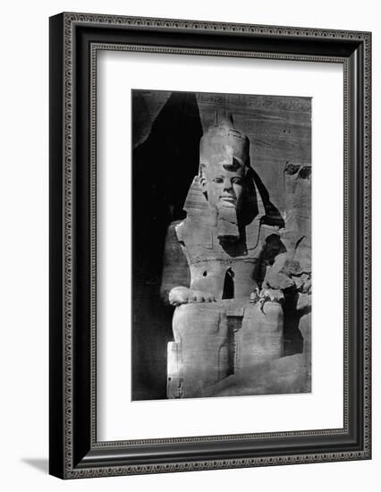 Statue of Ramses II at the Temple of Ramses II-Francis Frith-Framed Photographic Print