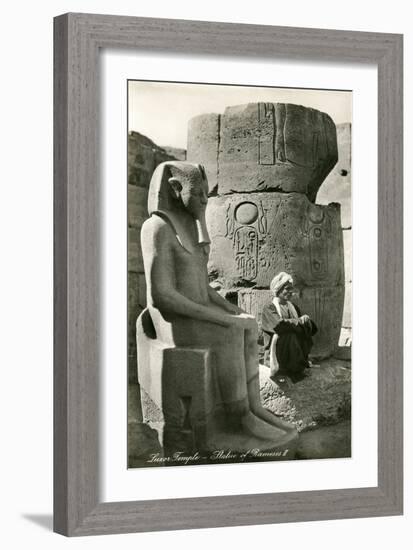 Statue of Ramses II, Luxor, Egypt-null-Framed Art Print