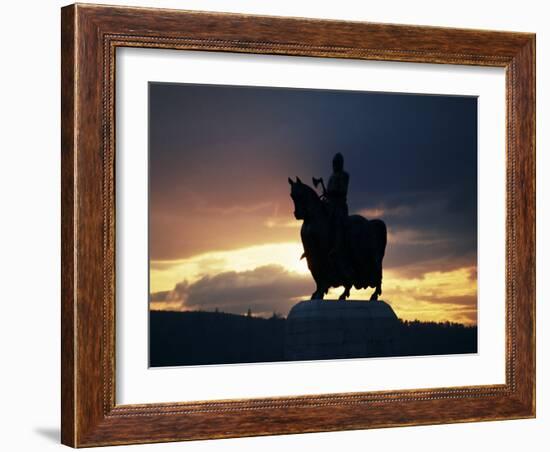 Statue of Robert Bruce, Bannockburn, Stirlingshire, Scotland, United Kingdom-Adam Woolfitt-Framed Photographic Print