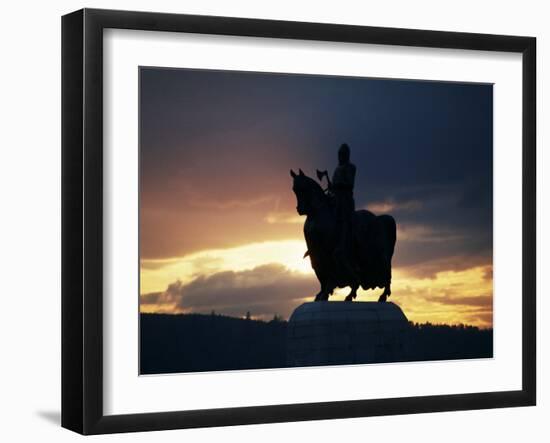 Statue of Robert Bruce, Bannockburn, Stirlingshire, Scotland, United Kingdom-Adam Woolfitt-Framed Photographic Print