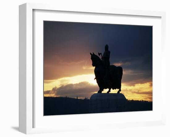 Statue of Robert Bruce, Bannockburn, Stirlingshire, Scotland, United Kingdom-Adam Woolfitt-Framed Photographic Print