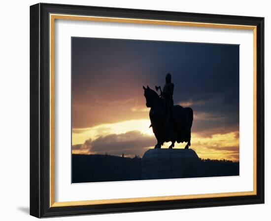 Statue of Robert Bruce, Bannockburn, Stirlingshire, Scotland, United Kingdom-Adam Woolfitt-Framed Photographic Print