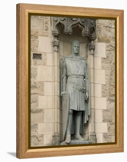 Statue of Robert the Bruce at Entrance to Edinburgh Castle, Edinburgh, Scotland, United Kingdom-Richard Maschmeyer-Framed Premier Image Canvas