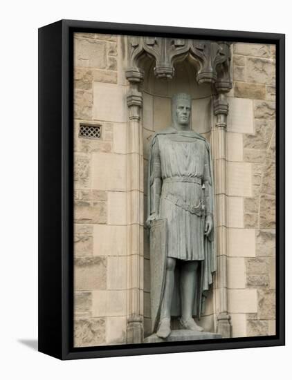 Statue of Robert the Bruce at Entrance to Edinburgh Castle, Edinburgh, Scotland, United Kingdom-Richard Maschmeyer-Framed Premier Image Canvas