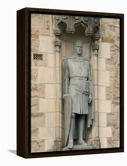 Statue of Robert the Bruce at Entrance to Edinburgh Castle, Edinburgh, Scotland, United Kingdom-Richard Maschmeyer-Framed Premier Image Canvas
