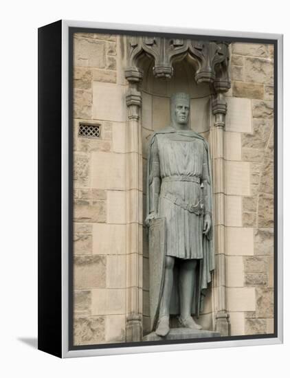 Statue of Robert the Bruce at Entrance to Edinburgh Castle, Edinburgh, Scotland, United Kingdom-Richard Maschmeyer-Framed Premier Image Canvas