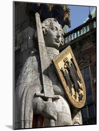 Statue of Roland, Market Square, UNESCO World Heritage Site, Bremen, Germany, Europe-Hans Peter Merten-Mounted Photographic Print