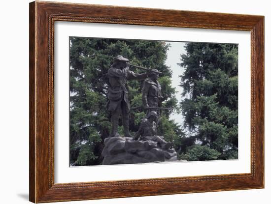 Statue of Sacagawea Guiding Lewis and Clark at Fort Benton, Montana-null-Framed Photographic Print