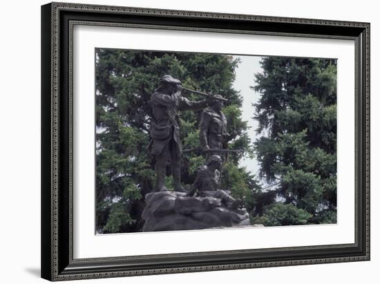 Statue of Sacagawea Guiding Lewis and Clark at Fort Benton, Montana-null-Framed Photographic Print