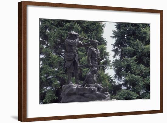 Statue of Sacagawea Guiding Lewis and Clark at Fort Benton, Montana-null-Framed Photographic Print