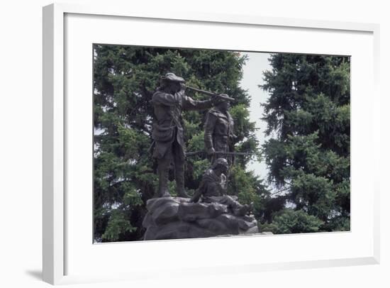 Statue of Sacagawea Guiding Lewis and Clark at Fort Benton, Montana-null-Framed Photographic Print