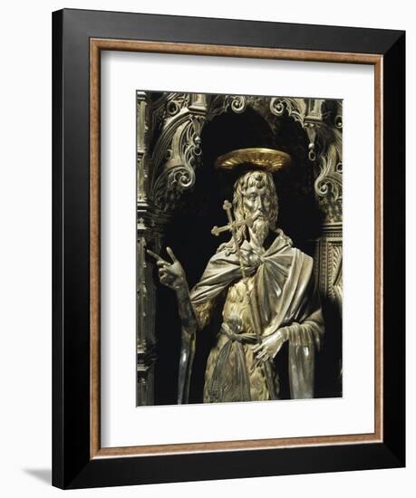 Statue of Saint John the Baptist from Silver Altar of Baptistery of San Giovanni-Michelozzo Di Bartolomeo-Framed Giclee Print