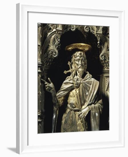 Statue of Saint John the Baptist from Silver Altar of Baptistery of San Giovanni-Michelozzo Di Bartolomeo-Framed Giclee Print