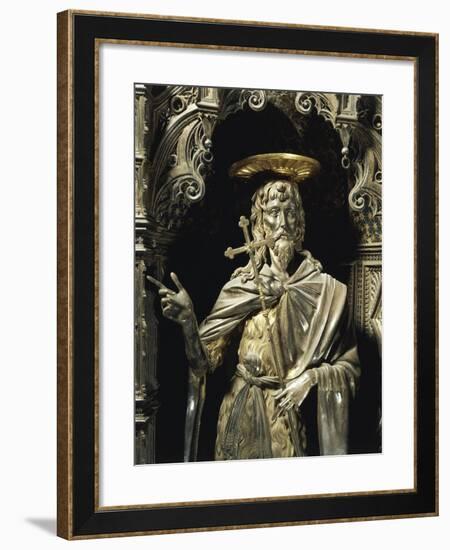 Statue of Saint John the Baptist from Silver Altar of Baptistery of San Giovanni-Michelozzo Di Bartolomeo-Framed Giclee Print