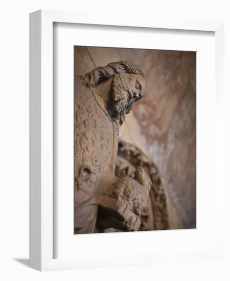 Statue of Saint John the Baptist, Leon, Spain-Walter Bibikow-Framed Photographic Print