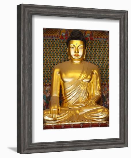 Statue of Sakyamuni Buddha in Main Hall of Jogyesa Temple-Pascal Deloche-Framed Photographic Print