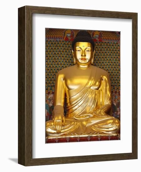 Statue of Sakyamuni Buddha in Main Hall of Jogyesa Temple-Pascal Deloche-Framed Photographic Print