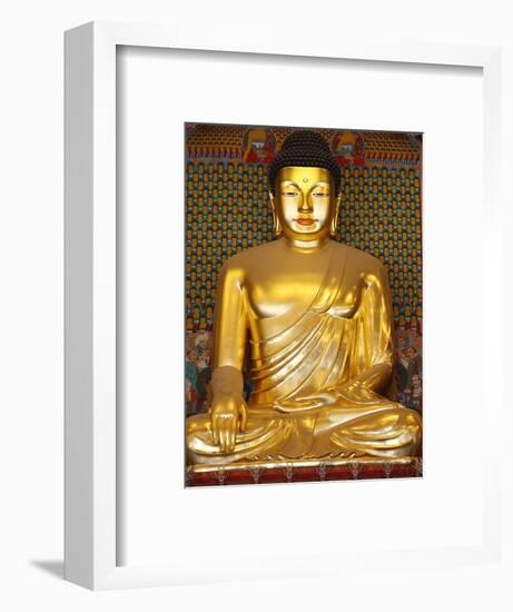 Statue of Sakyamuni Buddha in Main Hall of Jogyesa Temple-Pascal Deloche-Framed Photographic Print