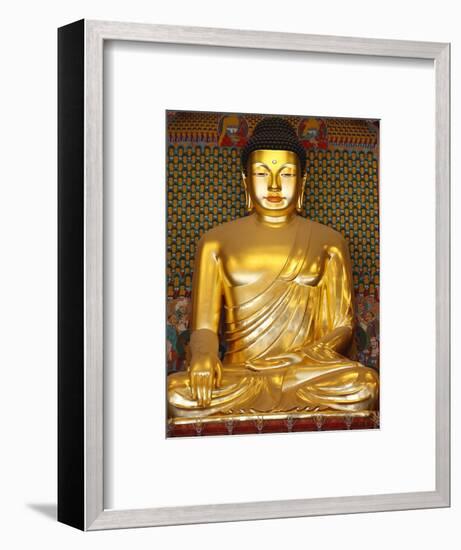 Statue of Sakyamuni Buddha in Main Hall of Jogyesa Temple-Pascal Deloche-Framed Photographic Print