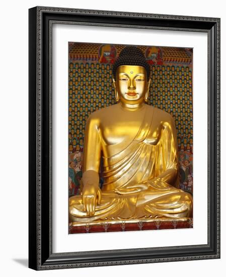 Statue of Sakyamuni Buddha in Main Hall of Jogyesa Temple-Pascal Deloche-Framed Photographic Print