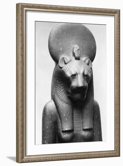 Statue of Sekhmet, Egyptian Lion Goddess-null-Framed Photographic Print