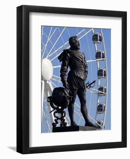 Statue of Sir Francis Drake, Plymouth Hoe, Plymouth, Devon, England, United Kingdom, Europe-Jeremy Lightfoot-Framed Photographic Print