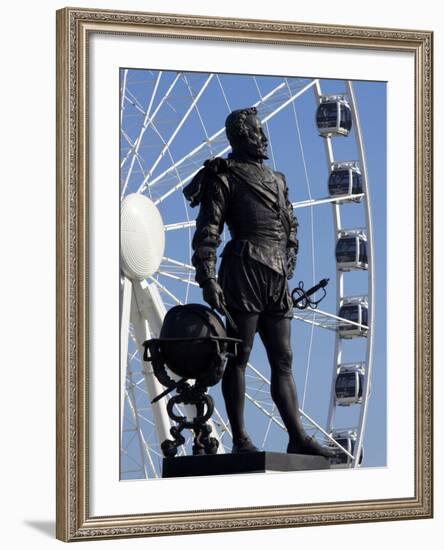 Statue of Sir Francis Drake, Plymouth Hoe, Plymouth, Devon, England, United Kingdom, Europe-Jeremy Lightfoot-Framed Photographic Print