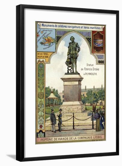 Statue of Sir Francis Drake, Plymouth-null-Framed Giclee Print