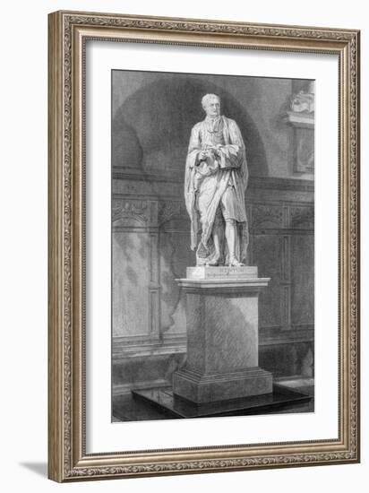 Statue of Sir Isaac Newton, English Mathematician, Astronomer and Physicist, 19th Century-John Le Keux-Framed Giclee Print