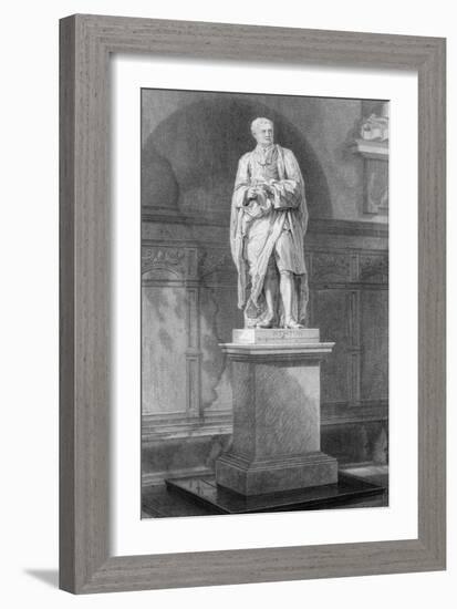 Statue of Sir Isaac Newton, English Mathematician, Astronomer and Physicist, 19th Century-John Le Keux-Framed Giclee Print