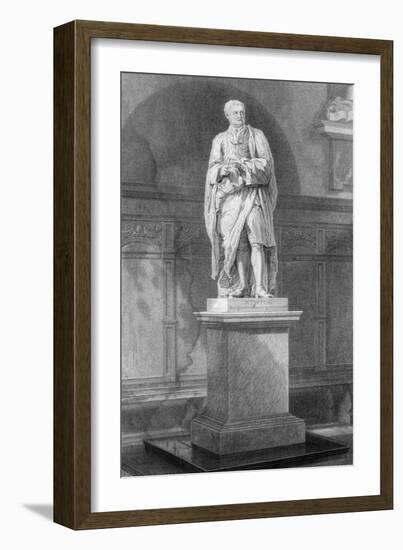 Statue of Sir Isaac Newton, English Mathematician, Astronomer and Physicist, 19th Century-John Le Keux-Framed Giclee Print