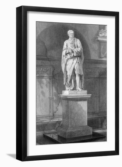 Statue of Sir Isaac Newton, English Mathematician, Astronomer and Physicist, 19th Century-John Le Keux-Framed Giclee Print