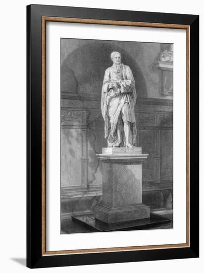 Statue of Sir Isaac Newton, English Mathematician, Astronomer and Physicist, 19th Century-John Le Keux-Framed Giclee Print