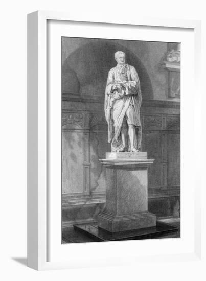 Statue of Sir Isaac Newton, English Mathematician, Astronomer and Physicist, 19th Century-John Le Keux-Framed Giclee Print