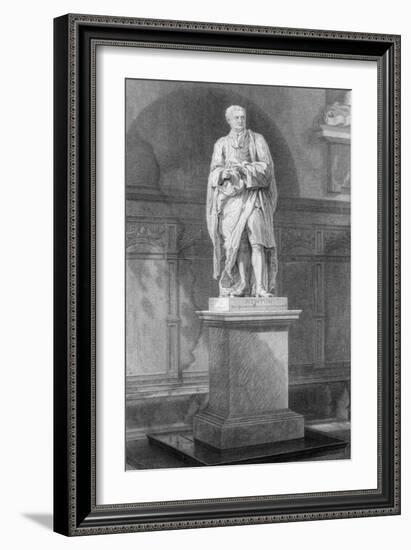 Statue of Sir Isaac Newton, English Mathematician, Astronomer and Physicist, 19th Century-John Le Keux-Framed Giclee Print