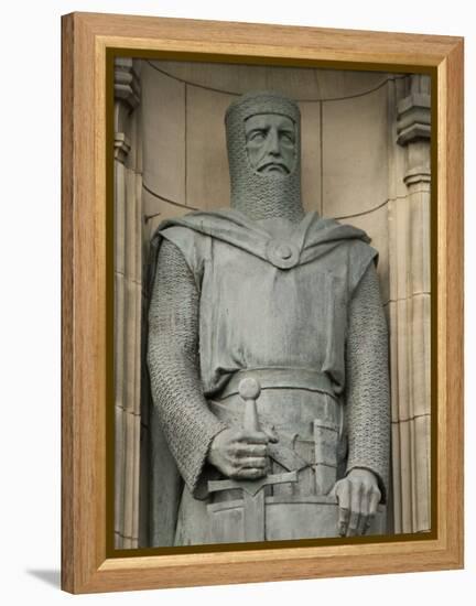 Statue of Sir William Wallace at Entrance to Edinburgh Castle, Edinburgh, Scotland, United Kingdom-Richard Maschmeyer-Framed Premier Image Canvas