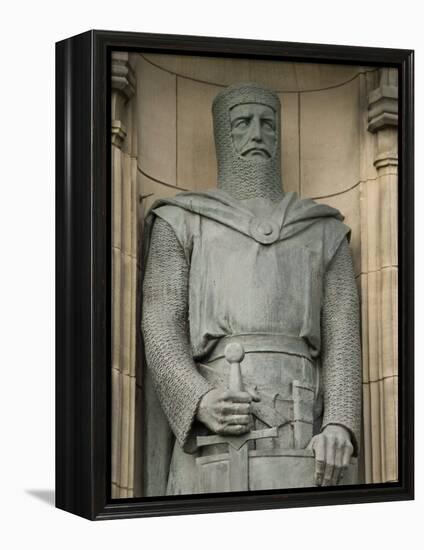 Statue of Sir William Wallace at Entrance to Edinburgh Castle, Edinburgh, Scotland, United Kingdom-Richard Maschmeyer-Framed Premier Image Canvas