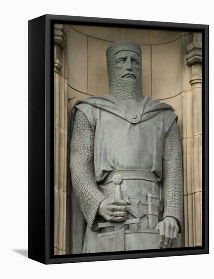 Statue of Sir William Wallace at Entrance to Edinburgh Castle, Edinburgh, Scotland, United Kingdom-Richard Maschmeyer-Framed Premier Image Canvas