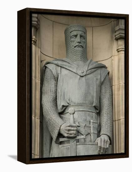 Statue of Sir William Wallace at Entrance to Edinburgh Castle, Edinburgh, Scotland, United Kingdom-Richard Maschmeyer-Framed Premier Image Canvas