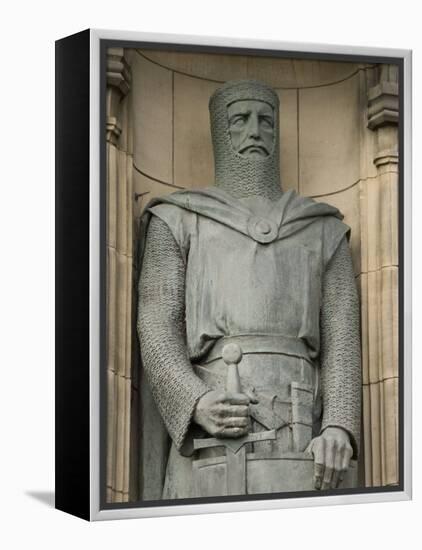 Statue of Sir William Wallace at Entrance to Edinburgh Castle, Edinburgh, Scotland, United Kingdom-Richard Maschmeyer-Framed Premier Image Canvas