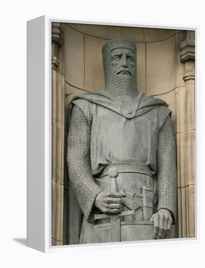 Statue of Sir William Wallace at Entrance to Edinburgh Castle, Edinburgh, Scotland, United Kingdom-Richard Maschmeyer-Framed Premier Image Canvas