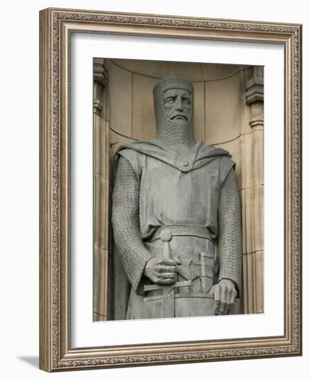 Statue of Sir William Wallace at Entrance to Edinburgh Castle, Edinburgh, Scotland, United Kingdom-Richard Maschmeyer-Framed Photographic Print